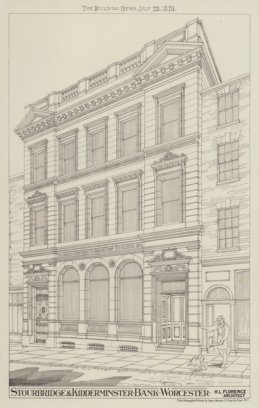 Banque de Stourbridge et Kidderminster, Worcester (gravure) - English School