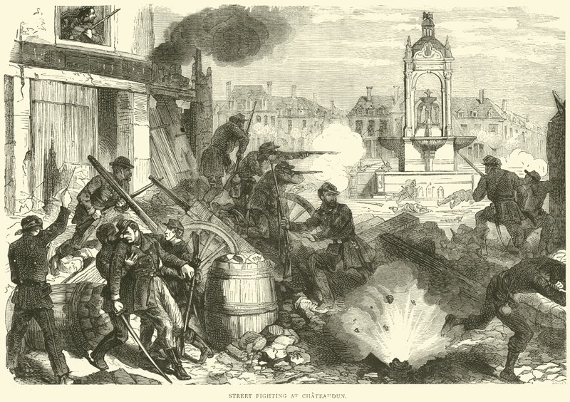 Combats de rue à Châteaudun, octobre 1870 - English School
