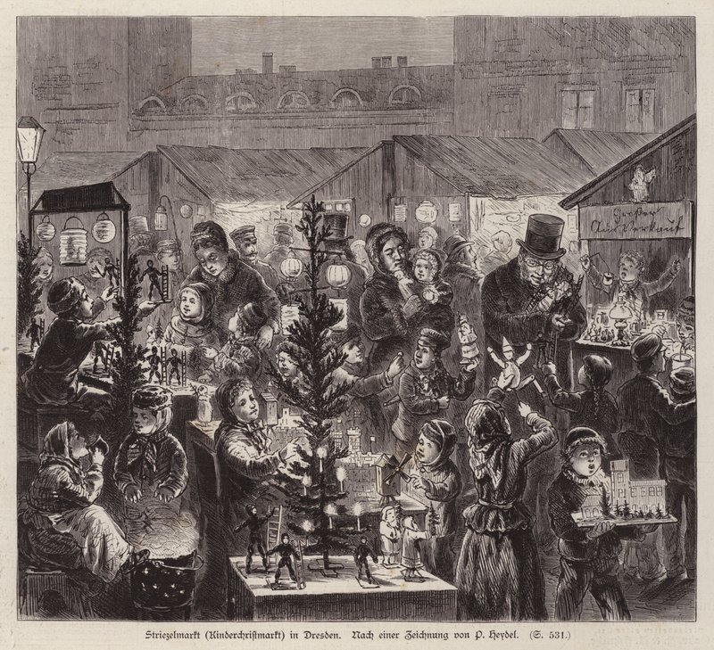 Marché de Noël Striezelmarkt, Dresde, Allemagne - English School