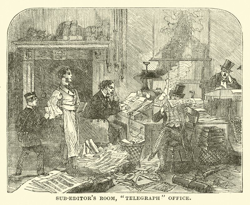 Salle des sous-rédacteurs, bureau du Télégraphe - English School