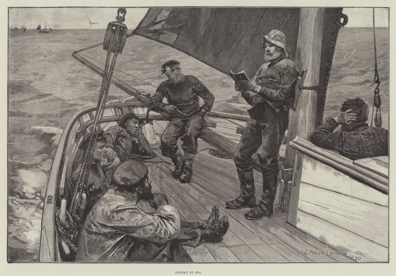 Dimanche en mer (gravure) - English School