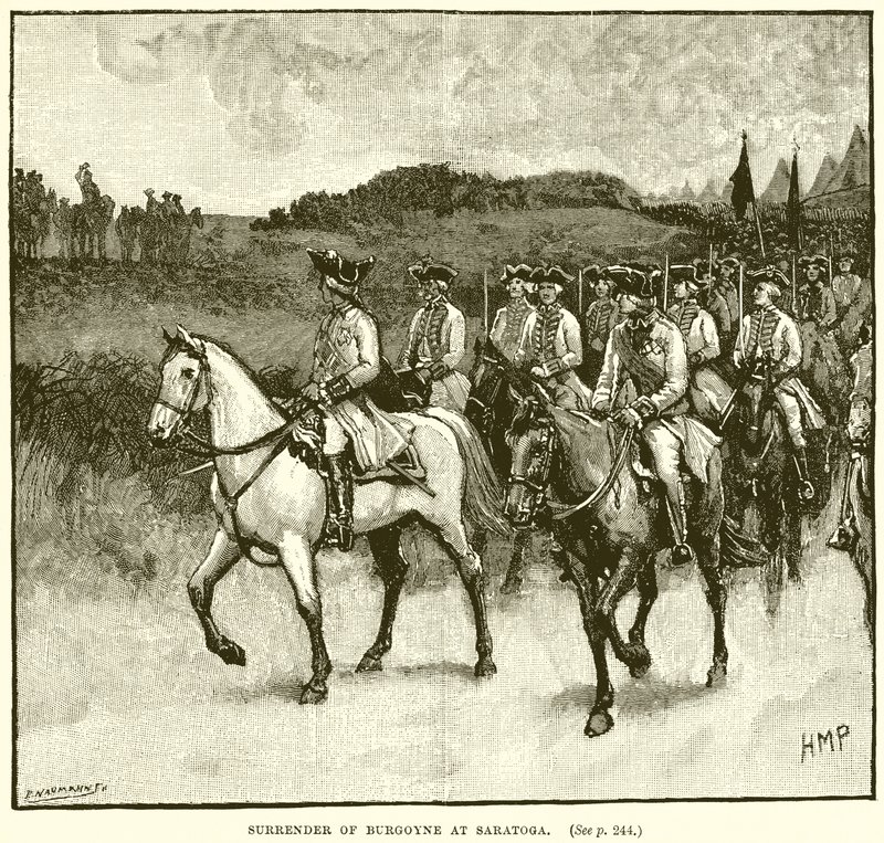 Reddition de Burgoyne à Saratoga - English School