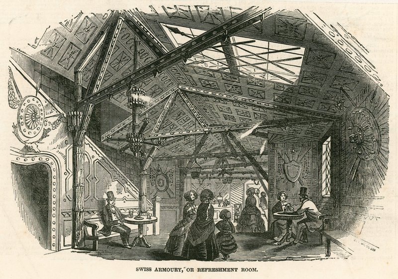 Armurerie suisse ; ou Salle de rafraîchissement, Colisée, Regents Park, Londres - English School
