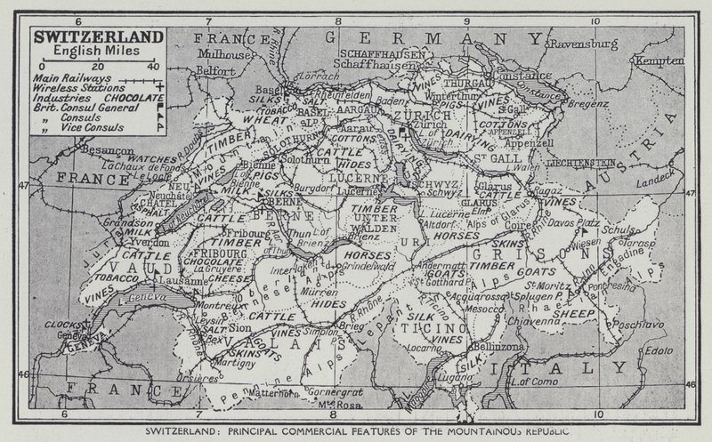 Suisse, Principales caractéristiques commerciales de la République Montagneuse - English School