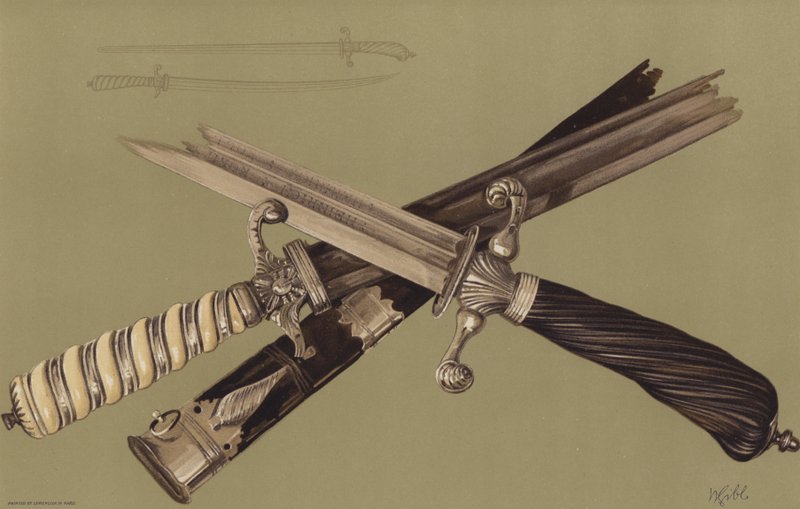 Épées du général Wolf et du capitaine Cook - English School