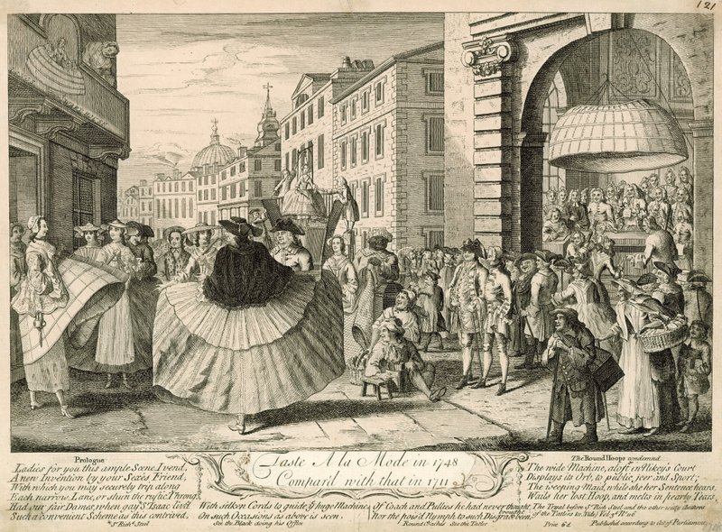 Le goût à la mode en 1748 comparé à celui de 1711 - English School