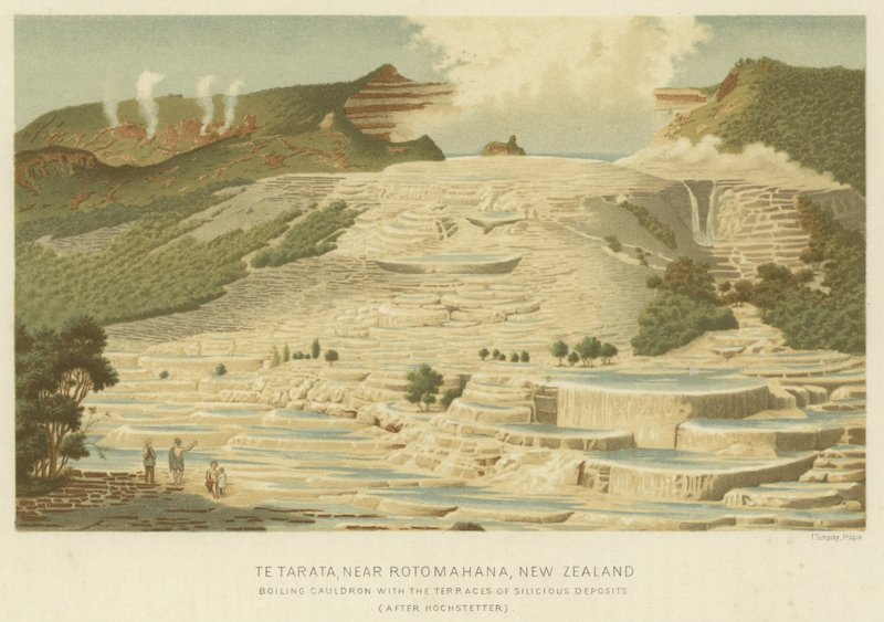 Te Tarata, près de Rotomahana, Nouvelle-Zélande - English School