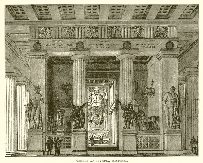 Temple à Olympie, restauré - English School
