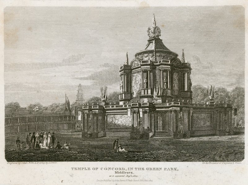 Temple de la Concorde érigé pour la Paix de 1814 - English School