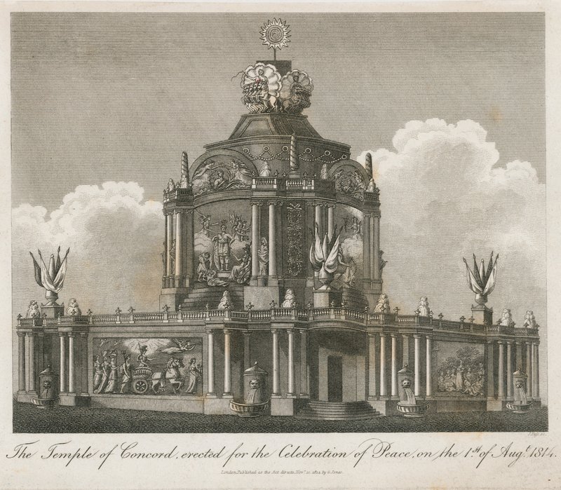 Temple de la Concorde érigé pour la Paix de 1814 - English School