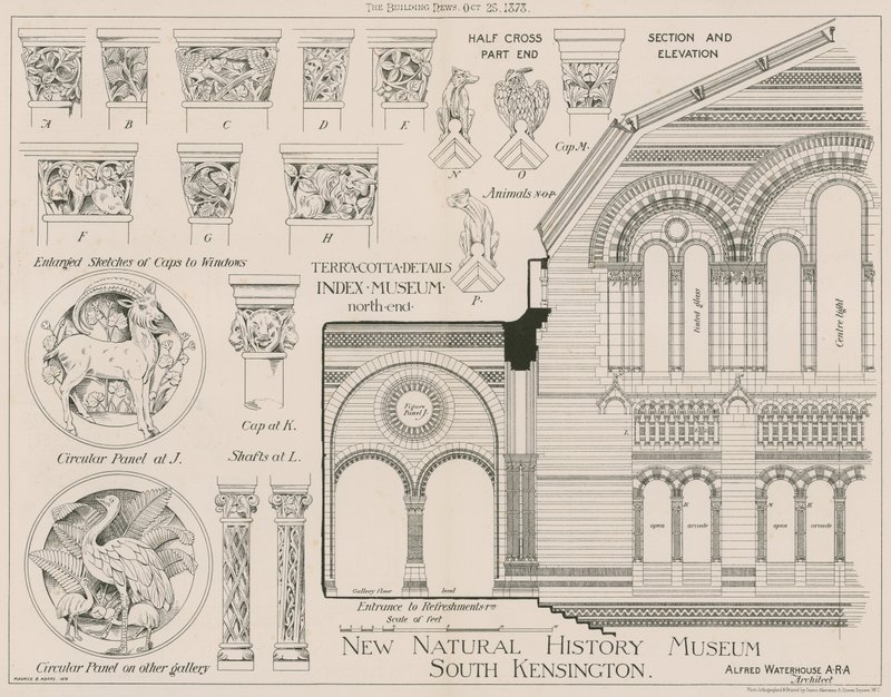Détails en terre cuite du nouveau musée d