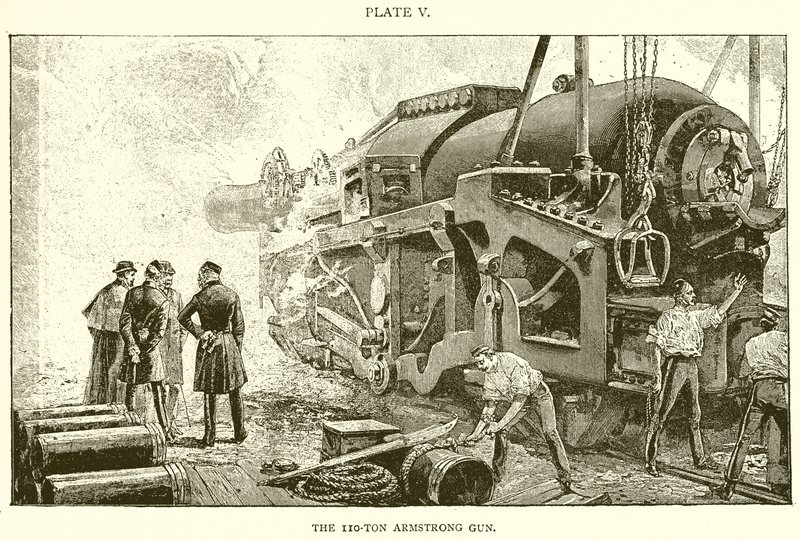 Le canon Armstrong de 110 tonnes - English School