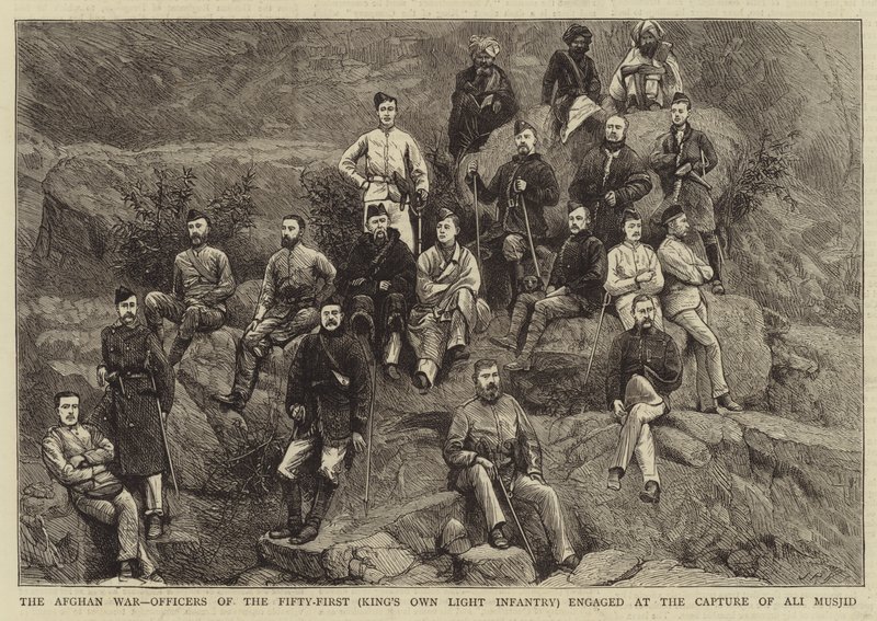 La guerre afghane, officiers du cinquante et unième (King