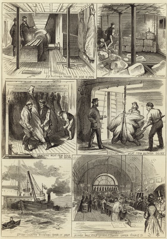 Le commerce de viande fraîche américaine de Glasgow et Londres - English School