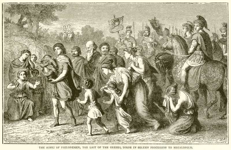 Les cendres de Philopoemen, le dernier des Grecs, portées en procession solennelle à Mégalopolis - English School