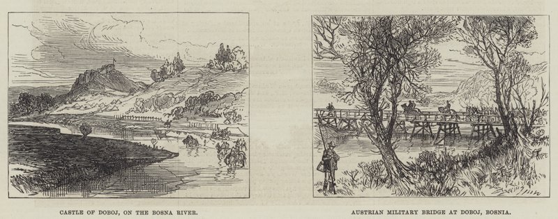 Les Autrichiens en Bosnie (gravure) - English School