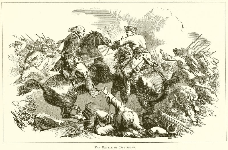 La Bataille de Dettingen - English School