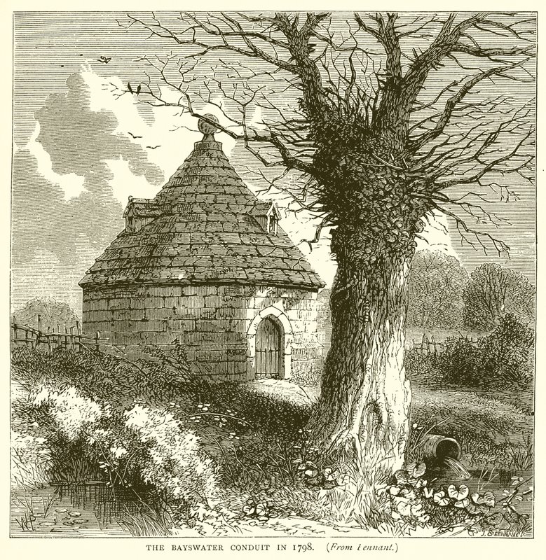 Le conduit de Bayswater en 1798 - English School