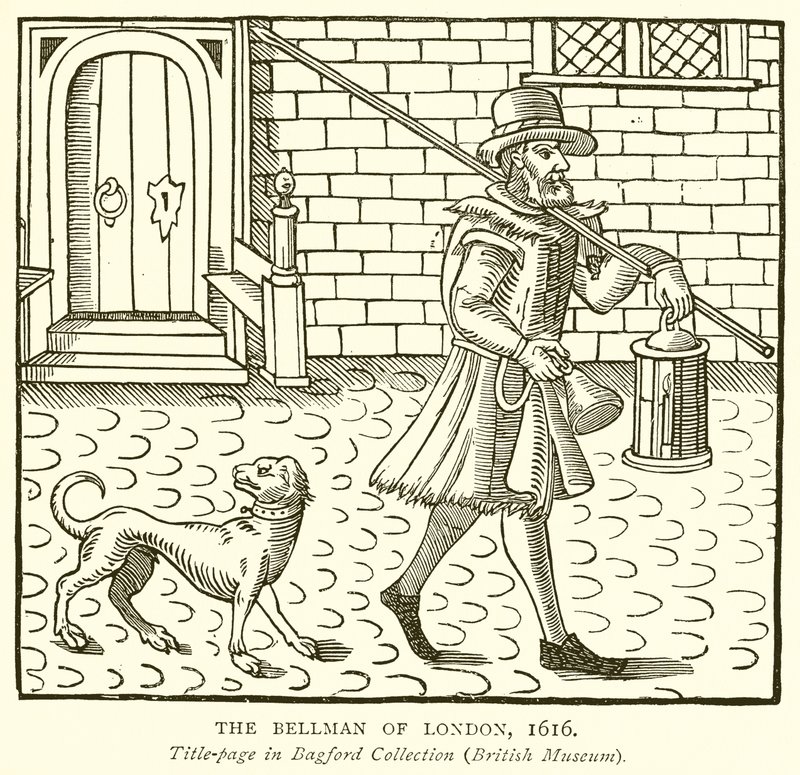 Le crieur de Londres, 1616 - English School