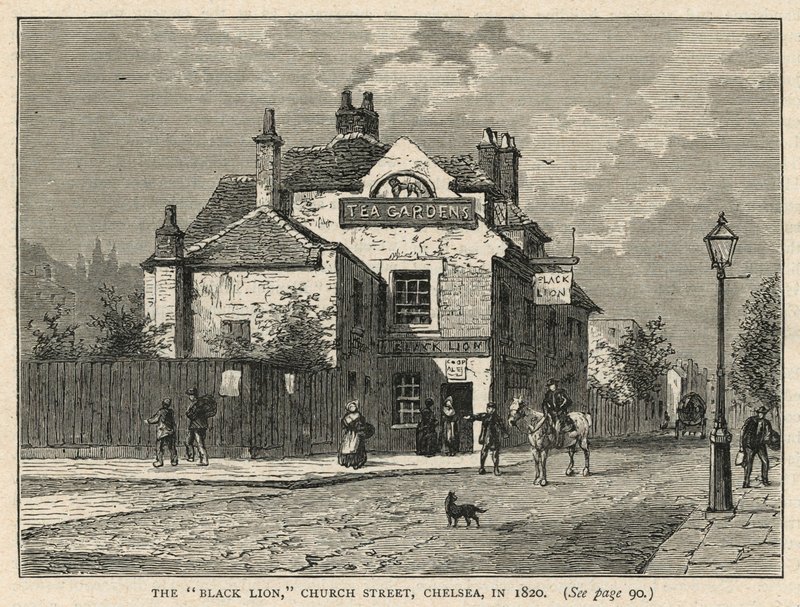 Le pub Black Lion à Chelsea - English School