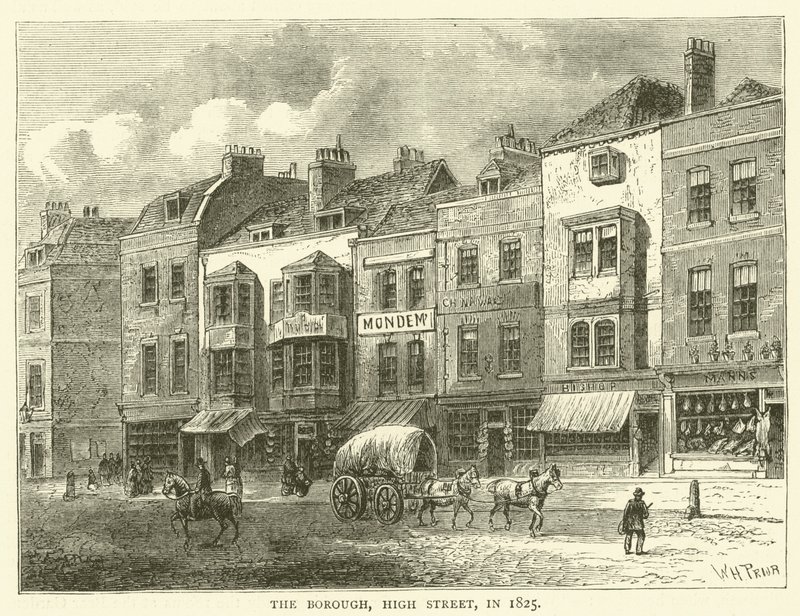 Le Borough, High Street, en 1825 - English School