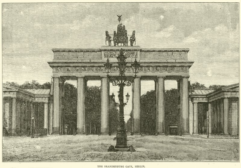 La porte de Brandebourg, Berlin, 1870 - English School