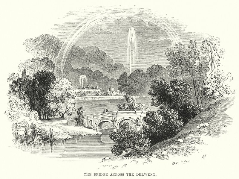Le pont sur la Derwent (gravure) - English School