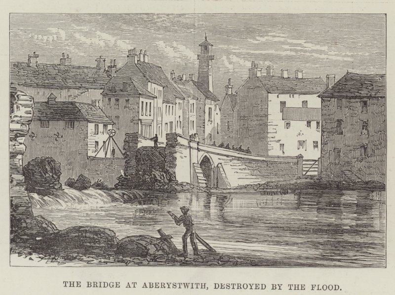 Le pont à Aberystwith, détruit par l