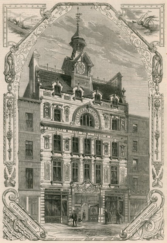 Bureaux de la British and Irish Magnetic Telegraph Company, Threadneedle Street, Londres - English School