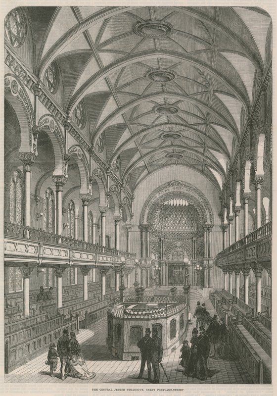 La synagogue centrale juive, Great Portland Street, Londres - English School