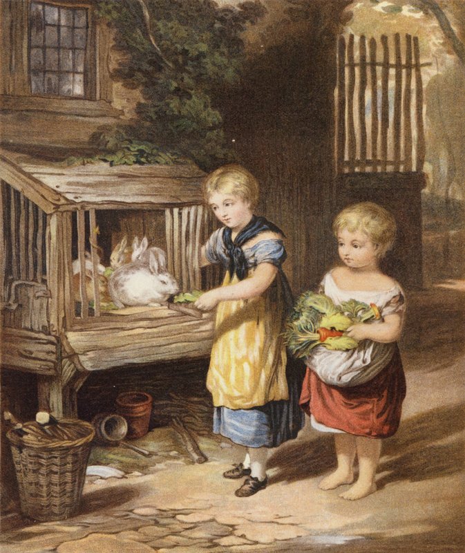 Les enfants et leurs lapins - English School