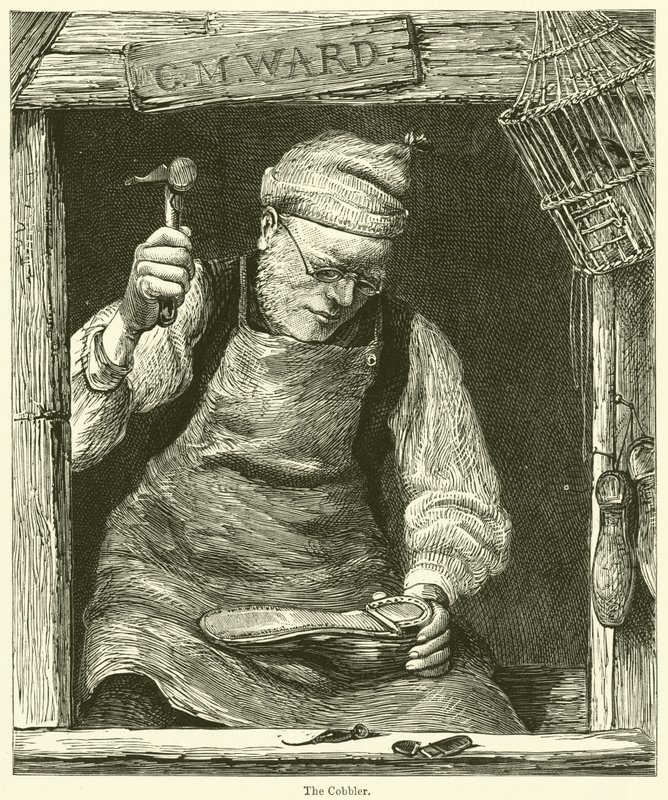 Le Cordonnier (gravure) - English School