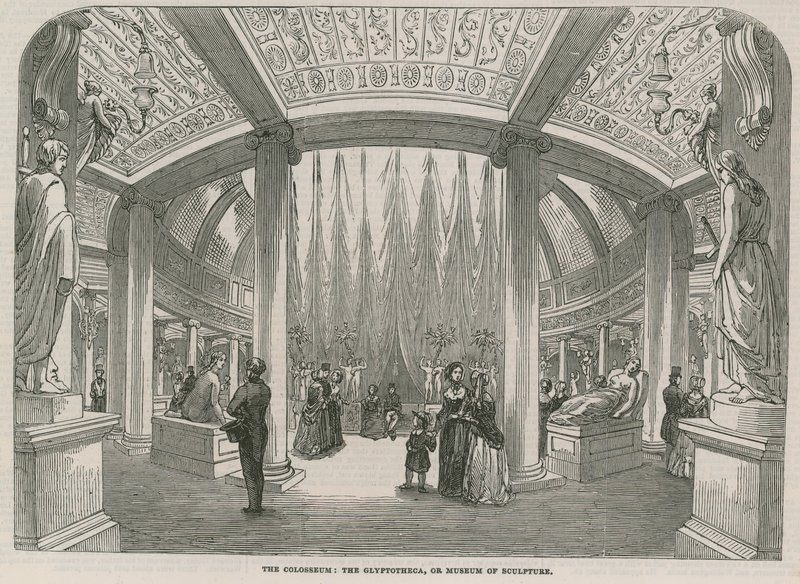 Le Colisée - La Glyptothèque, ou musée de la sculpture (gravure) - English School