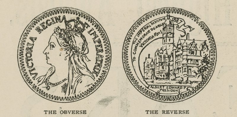 La Médaille Commémorative présentée à Sa Majesté par le Prince de Galles en tant que Président de l