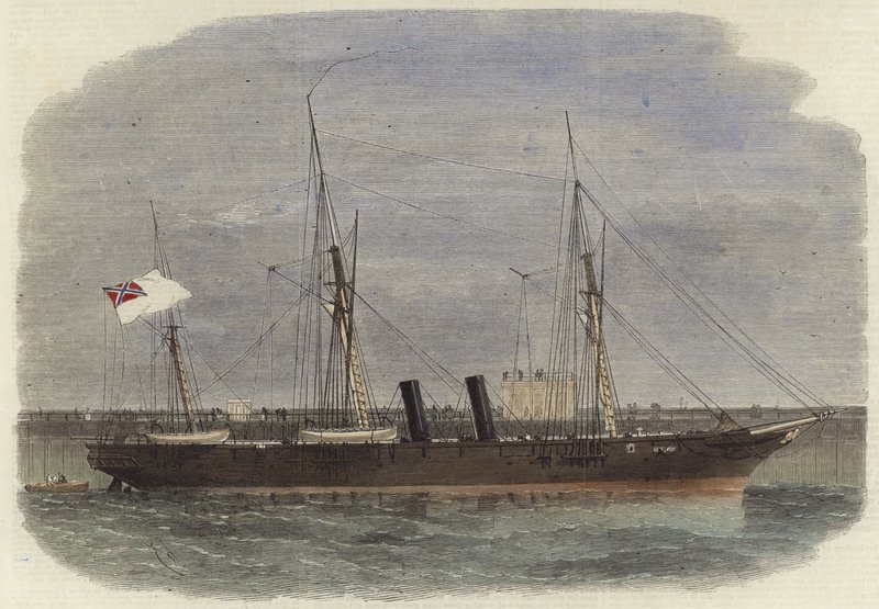 Le vapeur à vis de la Confédération Rappahannock au quai de Calais - English School