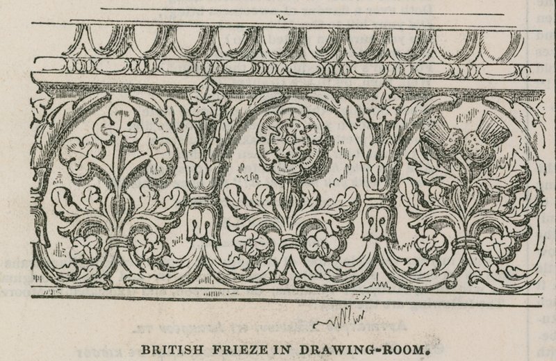 La Conservative Clubhouse : Frise britannique dans le salon - English School