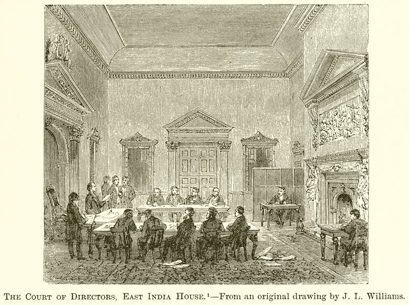 Le tribunal des directeurs, East India House - English School