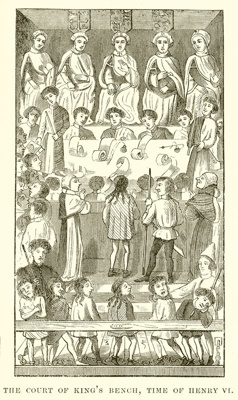 Cour du banc du roi, époque de Henri VI - English School