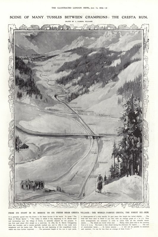 La piste de Cresta, Saint-Moritz, Suisse - English School