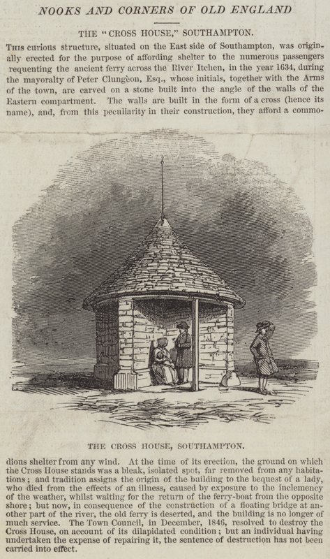 La "Maison de la Croix", Southampton (gravure) - English School