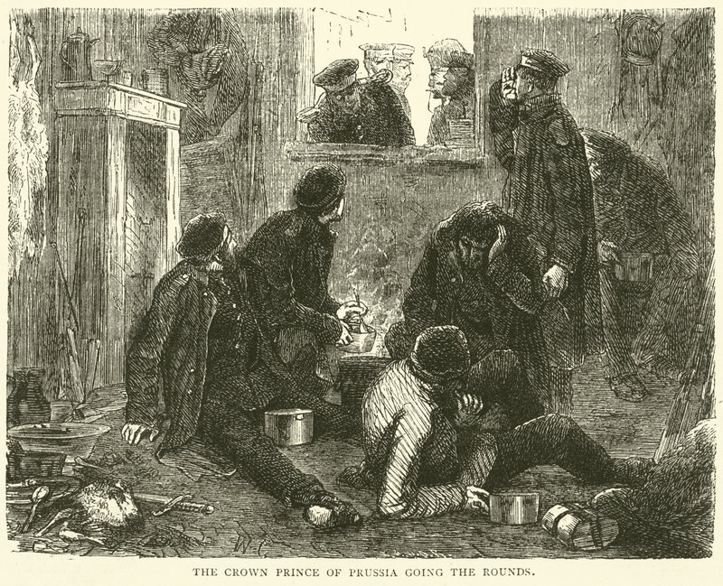 Le Prince héritier de Prusse faisant la ronde, novembre 1870 - English School