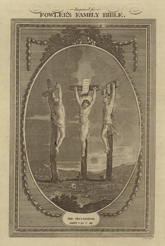 La Crucifixion, Jean, Chapitre 19, Verset 18 - English School