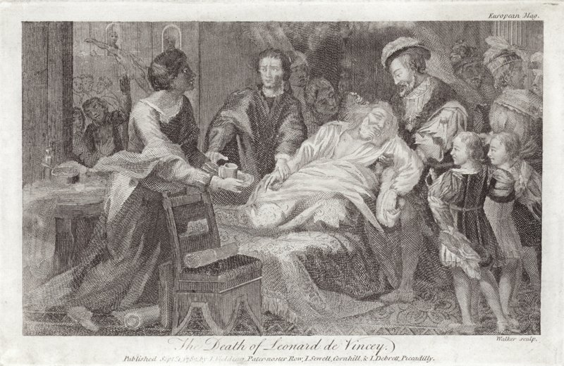 La Mort de Léonard de Vinci - English School