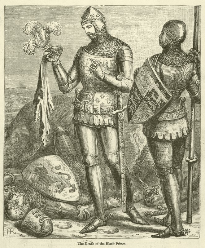 La mort du Prince Noir (gravure) - English School