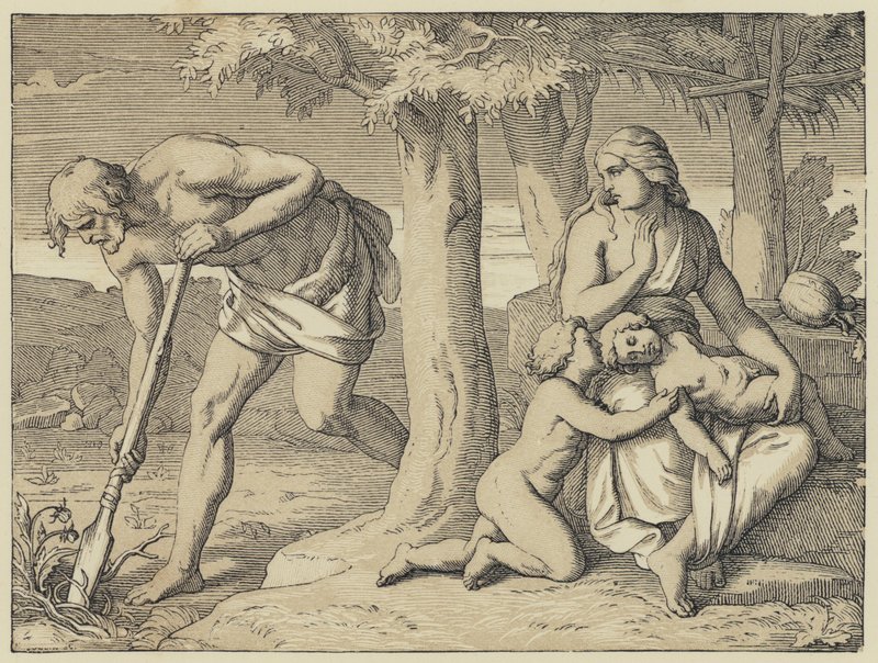 Le Destin du Travail, après La Chute (gravure) - English School