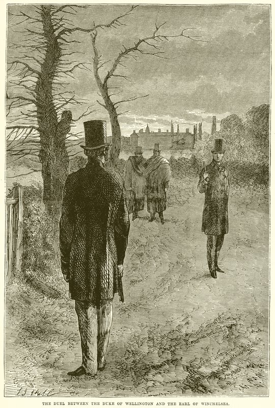 Le Duel entre le Duc de Wellington et le Comte de Winchelsea - English School