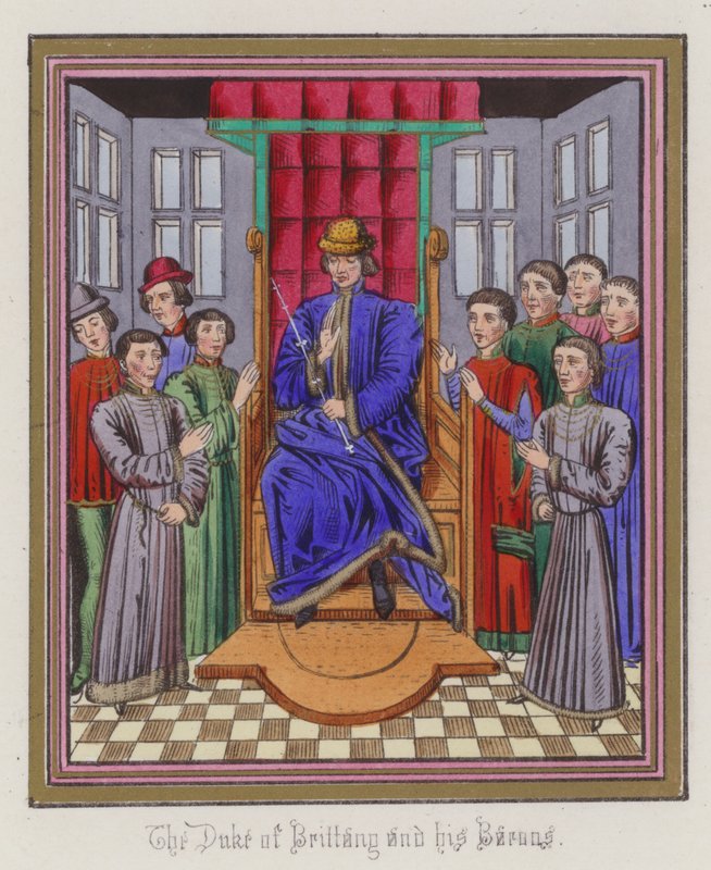 Le Duc de Bretagne et ses Barons - English School