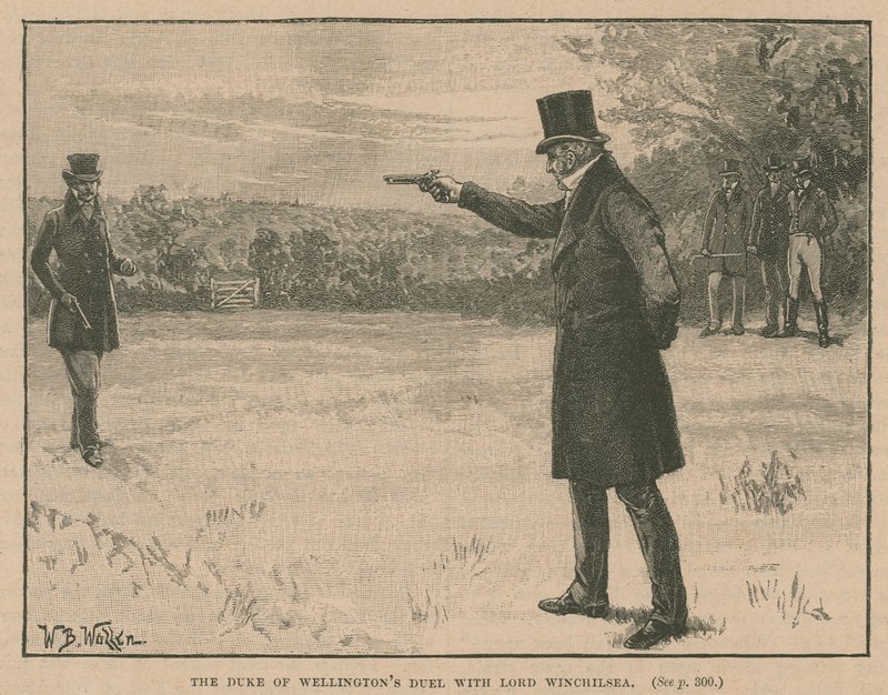 Le duel du duc de Wellington avec Lord Winchilsea - English School