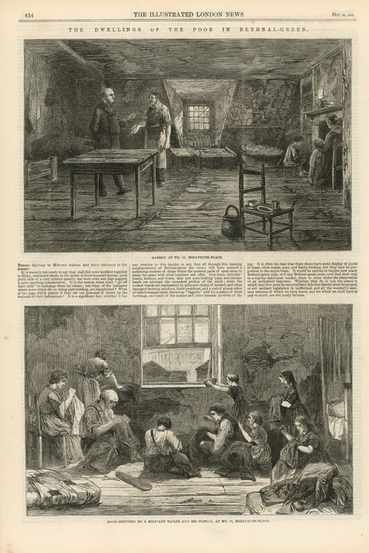 Habitations des pauvres à Bethnal Green - English School