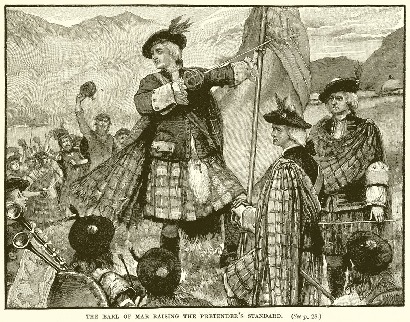 Le comte de Mar levant l